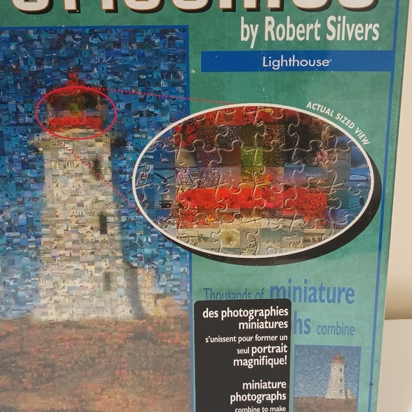 Photomosaics Lighthouse Puzzle 1026 Pieces New Factory Sealed Robert Silvers Art - Picture 11 of 14